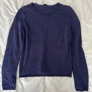 Brandy Melville Dark Blue Crew Neck Sweater